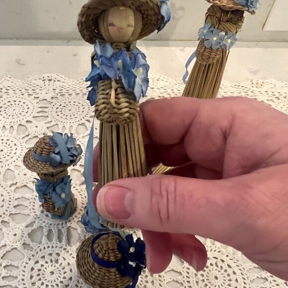7 Vintage Rush straw dolls Made in Korea - Picture 9 of 11